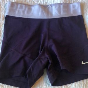 Purple Nike Pro Spandex